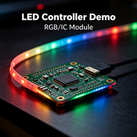 Contrôleur de bande LED RGB IC, module PCBA pour bande lumineuse flexible RGBW adressable, contrôleur de lumière ambiante intelligent PCBA