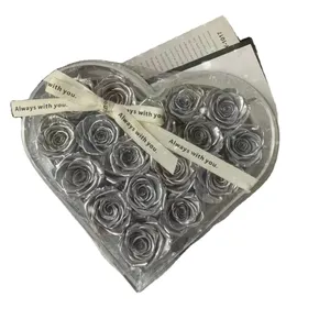 Neues Produkt Valentinstag Geschenke Herzform Acryl Rose Box Ewige Blumen box