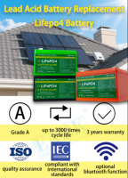 OEM ODM 12V 16Ah LiFePO4 Paket Baterai Isi Ulang Solid State dengan BMS 3000+ Siklus Energi Surya
