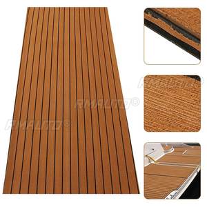 240cm EVA Foam Faux Teak Boat <b>Yacht</b> Decking Sheet Floor Mat Self-Adhesive Marine Flooring Faux Carpet Sticker Non-slip Rug - Product Image 2
