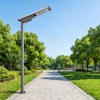 Lampadaire solaire tout-en-un intégré FX-50W, étanche IP65 + anti-choc IK10, capteur de mouvement PIR, batterie LiFePO4, industriel