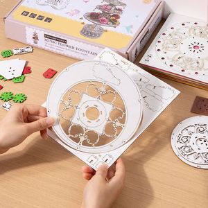 ชุดของเล่นไม้ DIY สำหรับเด็กแบบมอนเตสซอรี่ น้ำพุดอกไม้ดนตรี เกมปริศนาแสนสนุก ของเล่นศิลปะและงานฝีมือเพื่อการศึกษาสำหรับเด็ก - Product Image 2