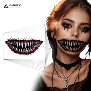 สติ๊กเกอร์<span class=keywords><strong>สัก</strong></span>ปากฮาโลวีน 160x65 มม. ริมฝีปากแวมไพร์ 45 แบบ - Product Image 1