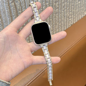 Bracelet de montre Upro Elegent Slim en résine et acier inoxydable 46 mm 45 44 40 38 mm pour Apple Watch toutes séries, bracelet de montre pour filles - Product Image 4