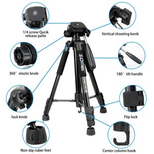ZOMEI q222 Trọng lượng nhẹ <span class=keywords><strong>Tripod</strong></span> với tích hợp Monopod xách tay thiết bị chụp ảnh - Product Image 3