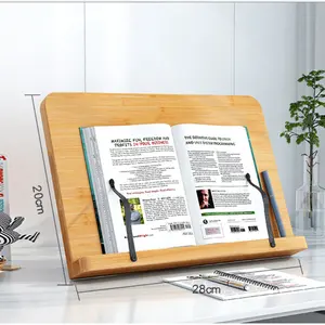 Tavolo da lettura regolabile in legno supporto per libri per sala studio a casa pagine per libri di cucina scaffale fisso per fermalibri da cucina