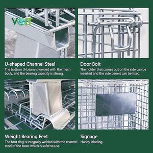 Conteneur empilable durable de stockage de fil d'acier galvanisé d'immersion chaude de HDG pour le bois de chauffage - Product Image 2