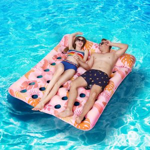 Flotteur de <span class=keywords><strong>piscine</strong></span> gonflable de 72X60 pouces, taille adulte avec appui-tête, flotteur de lac, radeau, chaise longue pour fête à la <span class=keywords><strong>piscine</strong></span>, flotteurs d'océan (rose) - Product Image 4