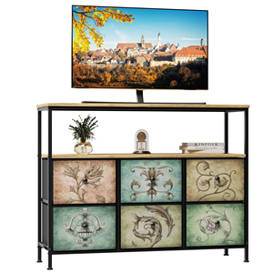 Tủ quần áo cho phòng ngủ với 6 ngăn kéo Mở Kệ vải lưu trữ tủ quần áo ngực của ngăn kéo cho tủ quần áo đầu giường phòng khách hành lang - Product Image 1