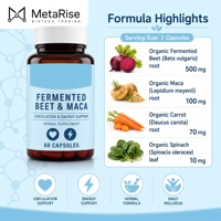 Capsules de Maca fermentée en gélules molles pour booster l'énergie et favoriser la détoxification corporelle chez l'homme, 120 capsules