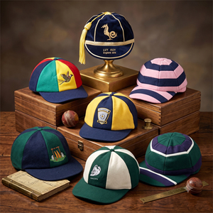 Casquettes de cricket personnalisées amples en <span class=keywords><strong>laine</strong></span> ou polyester <span class=keywords><strong>acrylique</strong></span> avec logo brodé, casquette de cricket amples à 8 panneaux - Product Image 5