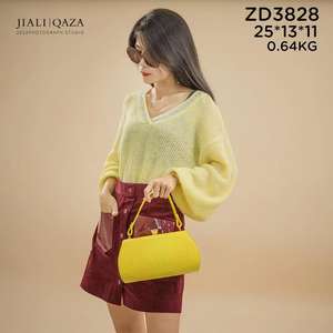 Jiali qaza thiết kế Phụ nữ buổi tối ly hợp túi xách bán buôn rắn mô hình thêu sang trọng Ruched giá rẻ bolsos de Mano - Product Image 6