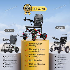 Легкая легкая инвалидная коляска Sedia a Rotelle Elettrica Pieghevole Compatta Per Interni Casa Ospedale Facile Da Trasportare - Product Image 5