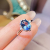 Factory Wholesale High Quality 925 Sterling Silver Natural Topaz OEM ODM Custom Design Engagement Wedding Party Women's Jewelry
