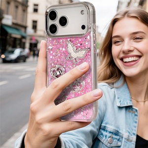 เคสกันกระแทกสีชมพูวิบวับประดับคริสตัลรูปหัวใจสำหรับ iPhone 12 13 14 15 16 17 Pro Max จากผู้ผลิตโดยตรง - Product Image 3
