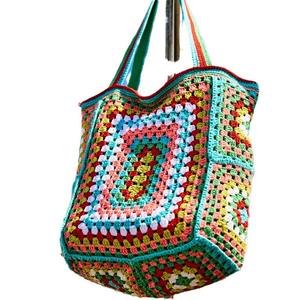 Bolso de Mano Tejido a Crochet SY 2026, Hecho a Mano, Gran Capacidad, Estilo Abuela, Doble Asa - Product Image 1