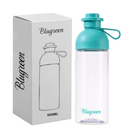Bouteille d'eau pour enfants de 600 ml avec logo personnalisé, avec poignée, anti-fuite, en plastique, bouteille à boisson pour enfants, gobelet portable pour l'école et le sport, vente en gros