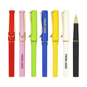 Nuovo arrivo penna Gel 0.5mm Logo personalizzato stampato a doppio colore (blu nero inchiostro rosso) per uso promozionale - Product Image 2