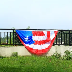 3x6英尺波多黎各波多黎各打褶球迷旗彩旗