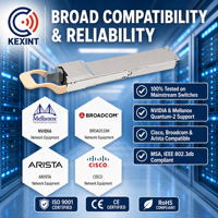 Módulo Óptico Kexint 400G OSFP, Transceptor de 425 Gbps 400 GbE, MMF 850nm 1310nm, Módulo de Fibra Óptica MPO-12 APC para Centro de Datos