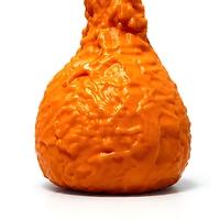 Jouet anti-stress TPR souple en forme de cuisse de poulet orange, à récupération lente, jouet sensoriel pour le bureau, accessoire de décompression