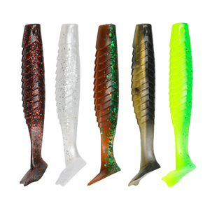 LUSHAZER 10 stuks/zak Visserij Soft Lure Paddle Tail Soft Bait Zinkend 55mm 65mm Vis Aas voor Baars Forel Soft Plastic Aas - Product Image 1