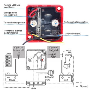 Aislador de batería inteligente <span class=keywords><strong>dual</strong></span> de 12V 140Amp Relé sensible al voltaje VSR Batería doble Relé de carga automática Interruptores Producto - Product Image 3