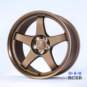 Jantes en alliage bronze à 5 branches de style TE37 classiques RCSR 15 <span class=keywords><strong>16</strong></span> 17 18 pouces 4x100 5x100 5x114.3 pour voitures JDM USDM - Product Image 6