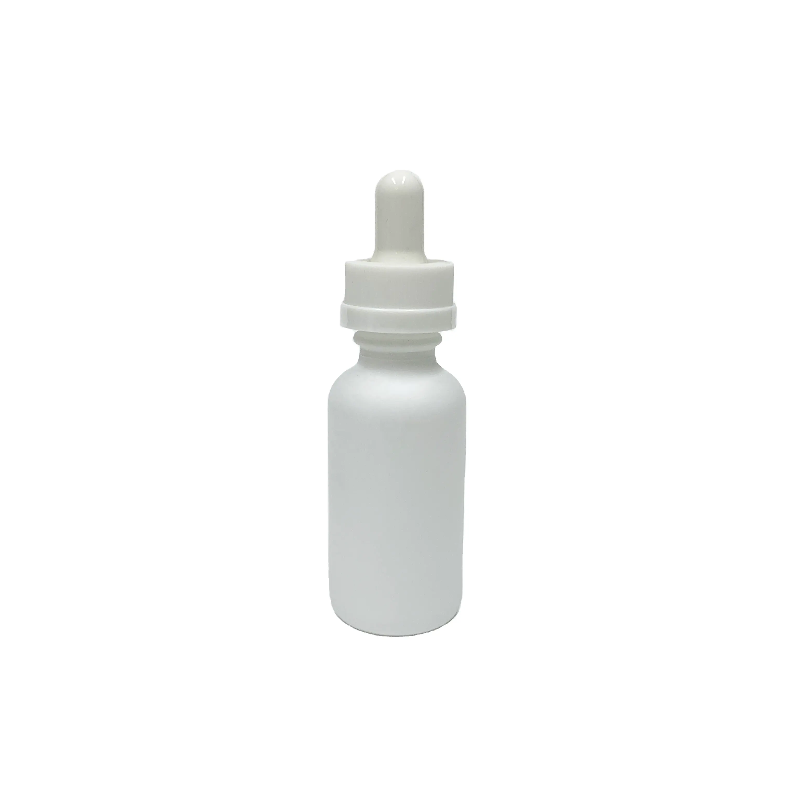 Garrafa de óleo essencial de vidro branco fosco, 2oz/60ml com plástico à prova de crianças