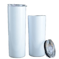 20 oz maigre glitter acier inoxydable vide sublimation blanc verre à vin