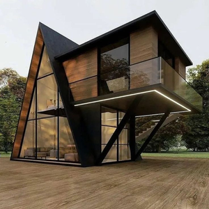 Casa Prefabbricata Triangolare a 2 Piani in Legno, Modulare per <span class=keywords><strong>Campeggio</strong></span>, Fornitura Diretta dalla Fabbrica - Product Image 1