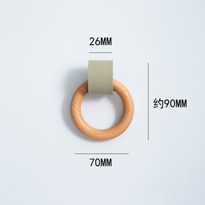 Bouton <span class=keywords><strong>de</strong></span> meuble circulaire en bois naturel poignées <span class=keywords><strong>de</strong></span> <span class=keywords><strong>porte</strong></span> d'armoires <span class=keywords><strong>de</strong></span> cuisine poignées <span class=keywords><strong>de</strong></span> tiroir poignées en cuir <span class=keywords><strong>de</strong></span> <span class=keywords><strong>vachette</strong></span> pour quincaillerie d'ameublement - Product Image 6