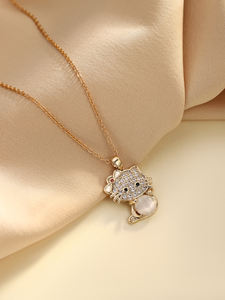 <span class=keywords><strong>Collar</strong></span> de Alta Gama con Colgante Estilo <span class=keywords><strong>Hello</strong></span> <span class=keywords><strong>Kitty</strong></span>, Moderno y Adorable, con Piedras de Ojo de Gato - Product Image 2