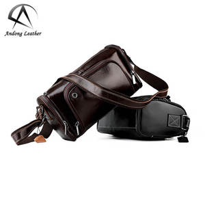 Sac à bandoulière en cuir de vache véritable Andong pour hommes, grande capacité, bandoulière réglable, sac messager, sac à main - Product Image 1