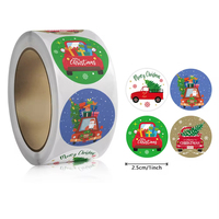 Frohe Weihnachten Wasserdichte Vinyl-Aufkleber Benutzerdefinierte Form Benutzerdefinierte Größe für Kinder Geschenk Basteln Backen Verpackung Umschlag Schreibwaren