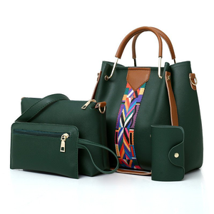 4 Bolsos de Mano de Piel Sintética para Mujer, Bolsos de Hombro de Moda con Tres Correas, Cierre de Cremallera, Bolso Casual Femenino - Product Image 4