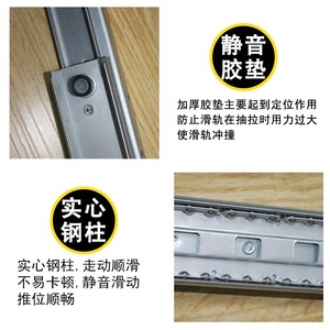 Heavy-duty Telescopic <b>Drawer</b> <b>Slide</b> Rails 48 In Cold-rolled Steel 1.8mm Thickened Industrial Design - Product Image 2