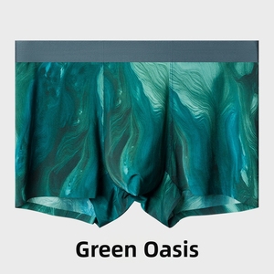 Caleçons Boxers Homme Respirants Sans Coutures en Polyester/Nylon Tricoté à Motifs Géométriques Taille Moyenne Grande Taille Style Européen et Américain - Product Image 6