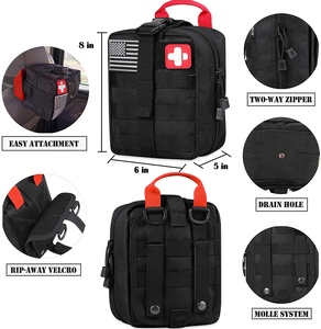 Bolsa Táctica de <span class=keywords><strong>Primeros</strong></span> <span class=keywords><strong>Auxilios</strong></span> Portátil IFAK Sistema Molle al por Mayor con Equipo y Suministros Médicos <span class=keywords><strong>para</strong></span> Acampar al Aire Libre - Product Image 3