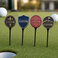 Outil de réparation de divots de golf personnalisé de luxe en alliage de zinc, avec logo émaillé souple ou rigide, à une seule pointe, cadeau souvenir de golf haut de gamme