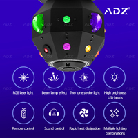 ADZ 16 pièces tête mobile LED Disco lumières RGBW 3-en-1 DMX512 contrôle tournant Laser lumières de scène DJ parties éclairage de scène populaire