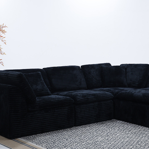 Wind Design Three-<b>Seat</b> Fabric L-Shaped High Density Sponge Corduroy <b>Cover</b> Foldable <b>for</b> Living Room Use A011 Three <b>Seat</b> Fabric So - Product Image 4