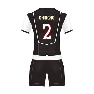Vuelos de impresión personalizado t camisa traje réplicas de deporte traje negro jersey de fútbol desgaste - Product Image 3