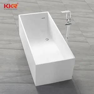 Vasca da bagno freestanding 60 \ "rettangolare a superficie solida