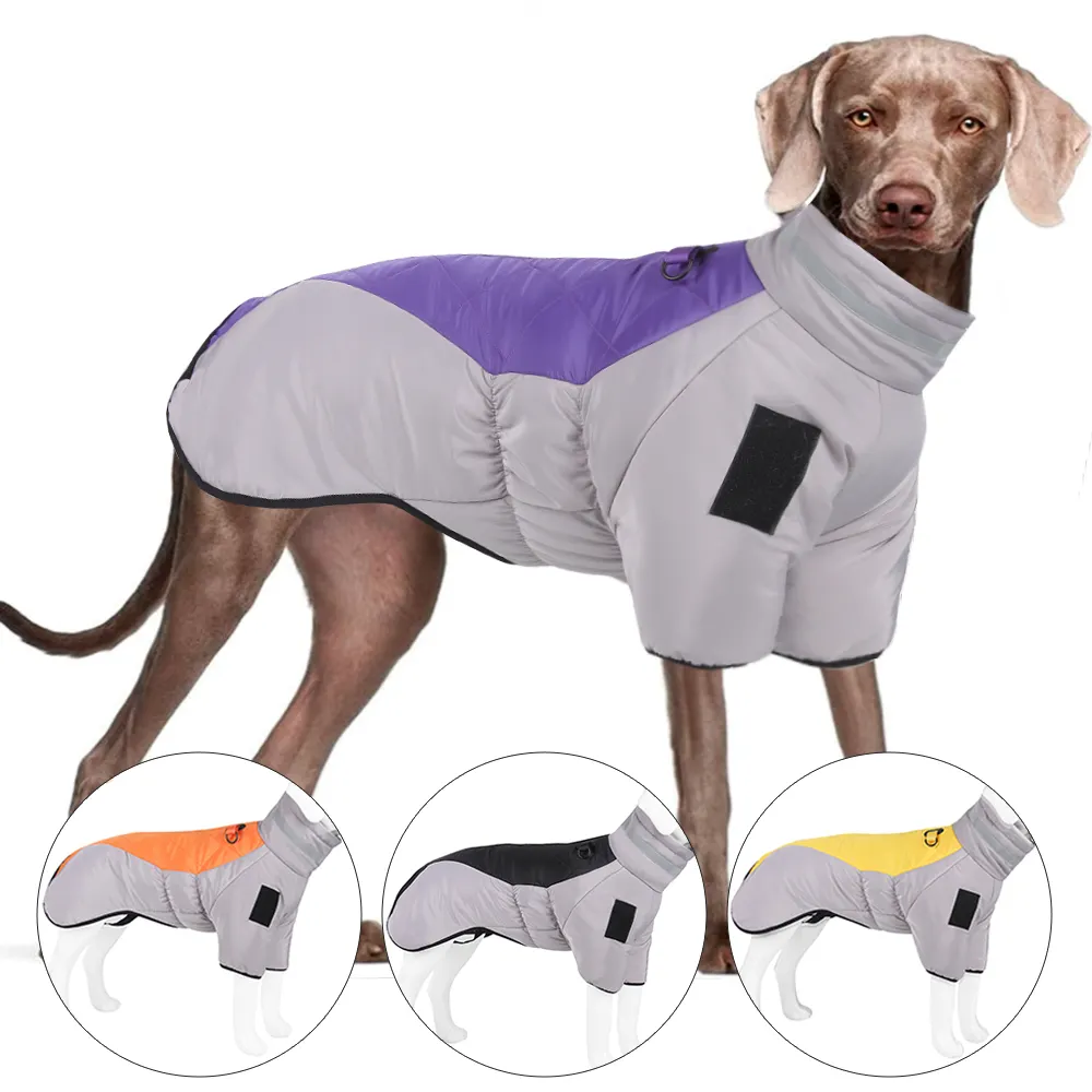 Оптовая продажа, зимняя куртка для собак с подкладкой на заказ, светоотражающая куртка для домашних животных, ветрозащитная теплая куртка для маленьких средних и больших собак