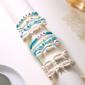 Bracelets unisexes tendance 2025, style bohème, pour fêtes quotidiennes, compatibles Instagram, avec breloques, perles en résine et argile, motif étoile de mer et coquillage de plage - Product Image 4