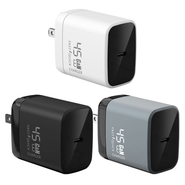 DENIXI Portable 45W Type-C PD Power Adapter-Compatible with USB-C Laptops and Phones