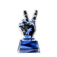 Trophée en cristal personnalisé Design professionnel Motif et couleur personnalisés Prix du verre haut de gamme Usine OEM