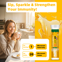 Prix de gros, marque privée, nouvelle arrivée, comprimés effervescents à la vitamine C 1000 mg plus zinc, compléments alimentaires à base de plantes
