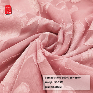 Cao Cấp 100D Hồng Rose Cắt Hoa Voan Vải Cho Hijab Evening Party Wedding Dress - Product Image 2